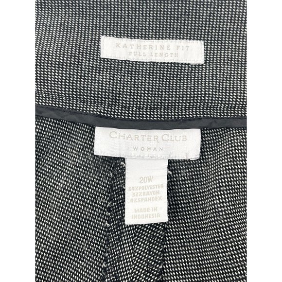 Charter Club Katherine Fit Gray Career Cropped Dress Pants 20W - Picture 3 of 4